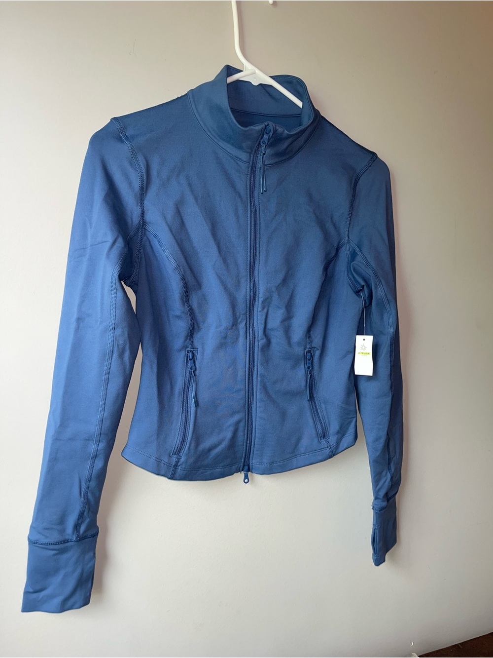 American Eagle Outfitters Blue Full-Zip Bomber Jacket